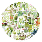Autocollants Thème Matcha Kawaii (3-8 cm)