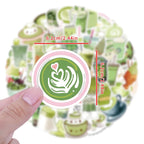 Autocollants Thème Matcha Kawaii (3-8 cm)