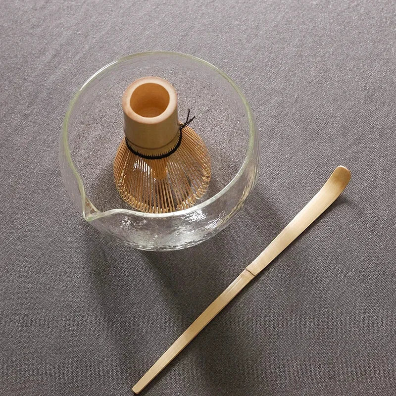 Bol à Matcha en Verre Transparent