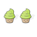 Boucles d'Oreille en Acrylique Matcha Lovers