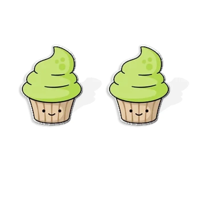 Boucles d'Oreille en Acrylique Matcha Lovers