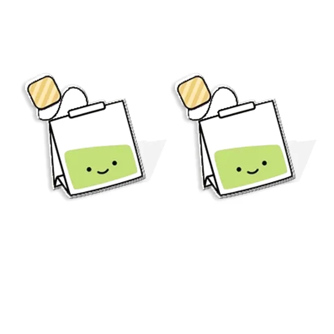 Boucles d'Oreille en Acrylique Matcha Lovers