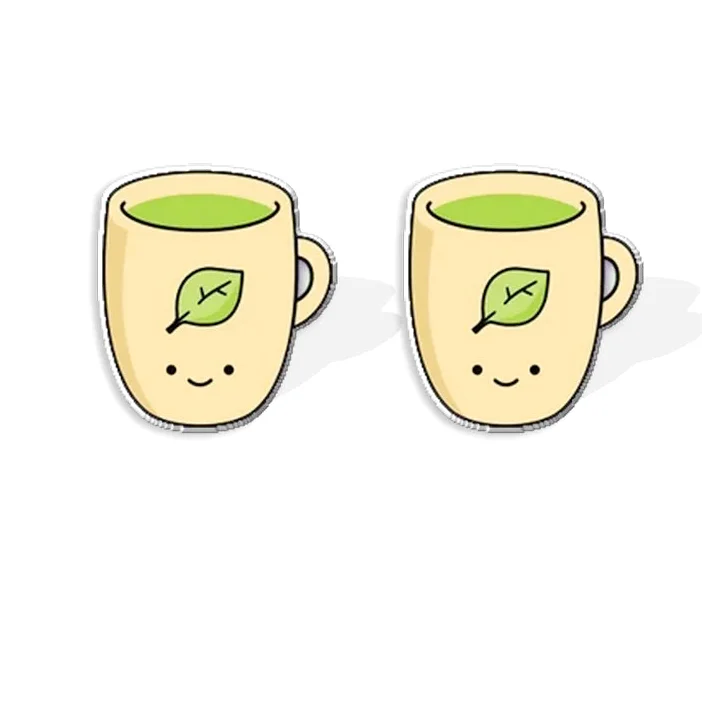 Boucles d'Oreille en Acrylique Matcha Lovers