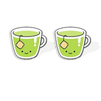 Boucles d'Oreille en Acrylique Matcha Lovers