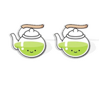 Boucles d'Oreille en Acrylique Matcha Lovers