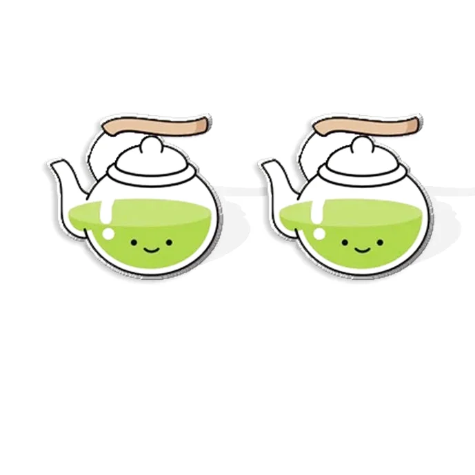 Boucles d'Oreille en Acrylique Matcha Lovers