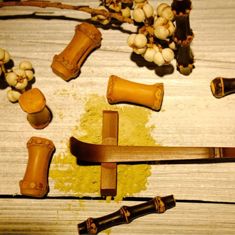 Cuillère à Matcha en Bambou - Coloris Foncé