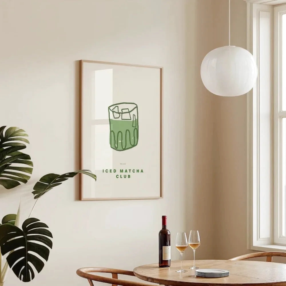 Poster Minimaliste Iced Matcha Club