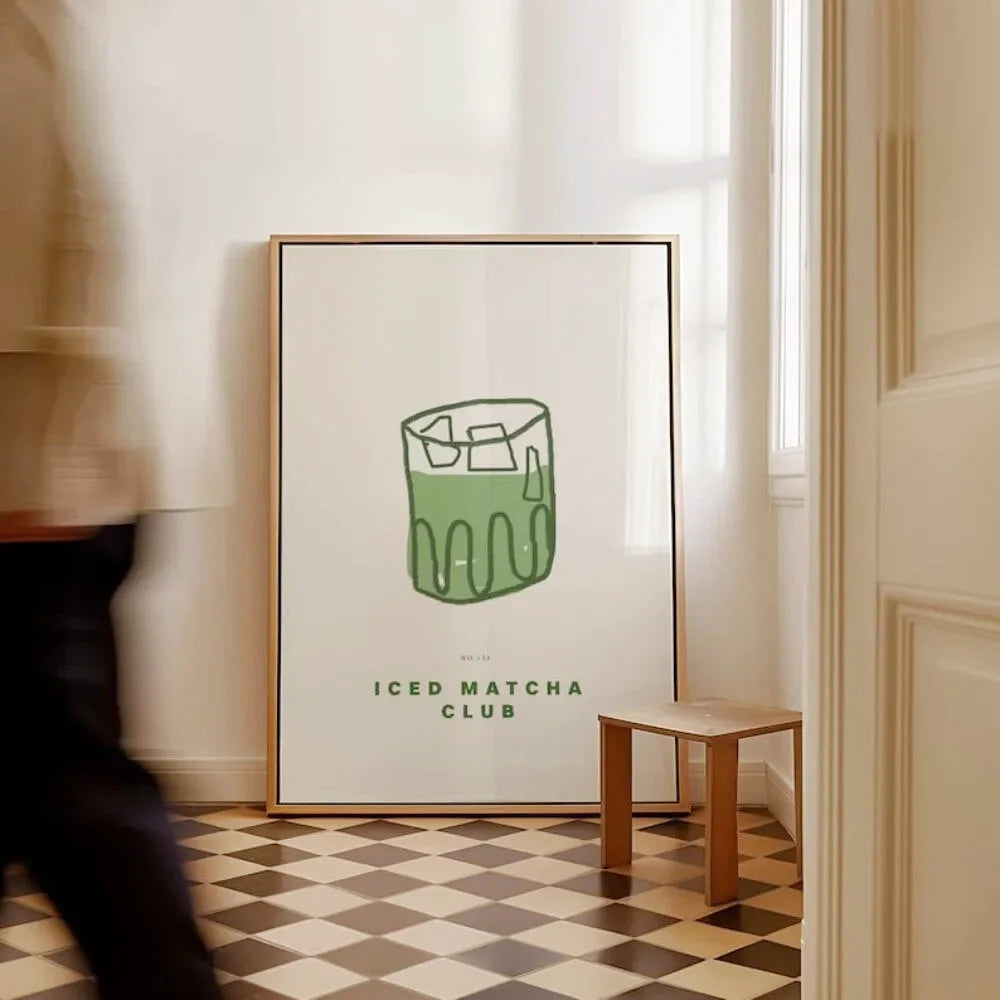 Poster Minimaliste Iced Matcha Club