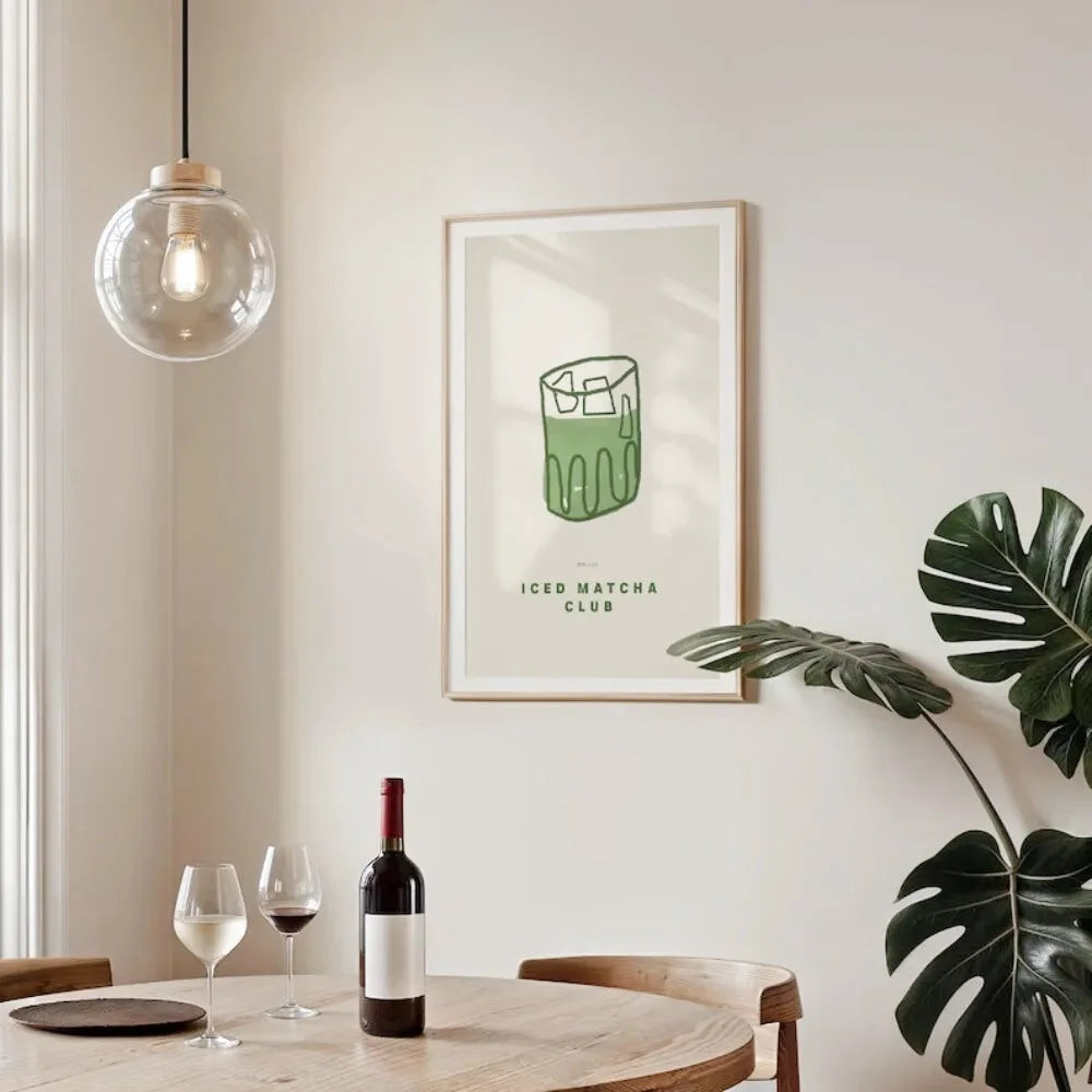 Poster Minimaliste Iced Matcha Club