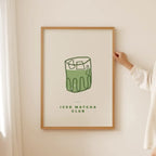 Poster Minimaliste Iced Matcha Club