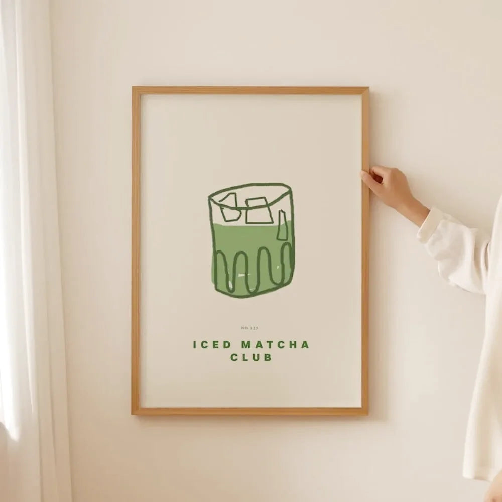 Poster Minimaliste Iced Matcha Club