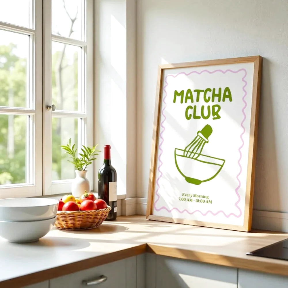 Poster Minimaliste Matcha Club