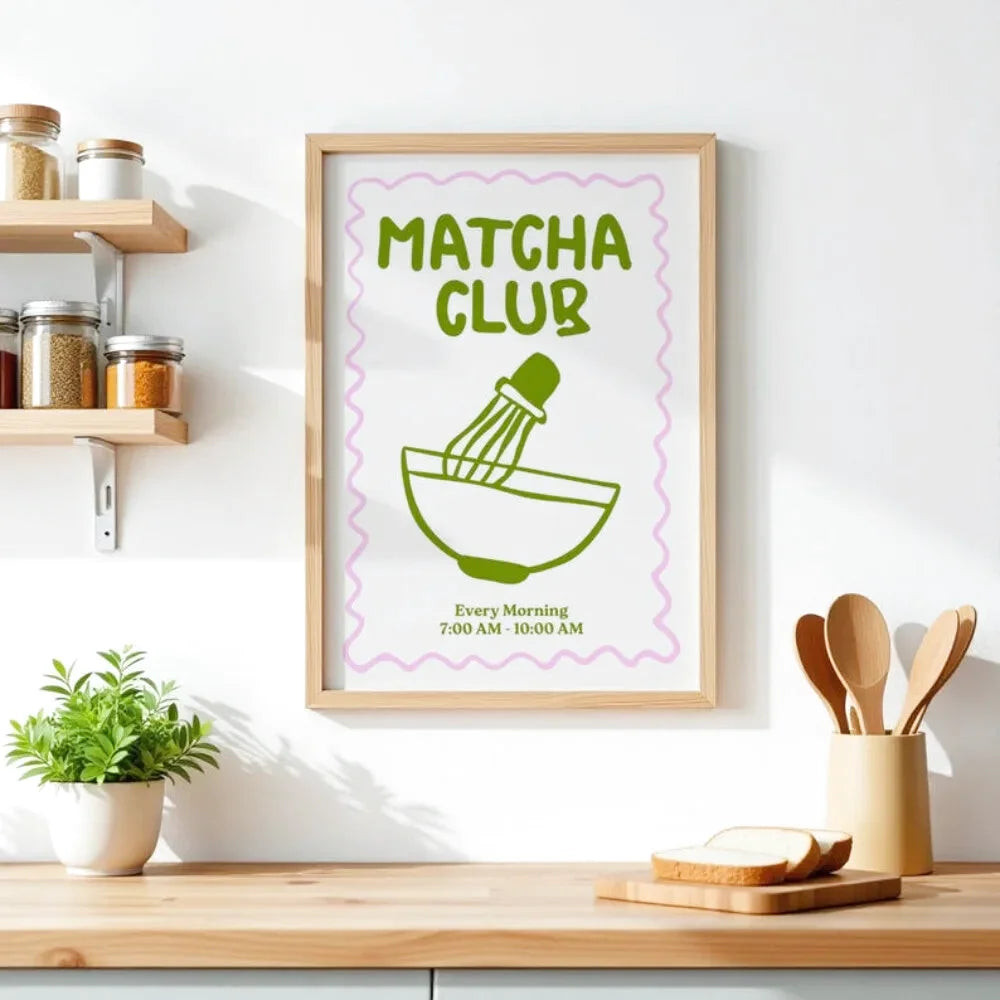 Poster Minimaliste Matcha Club