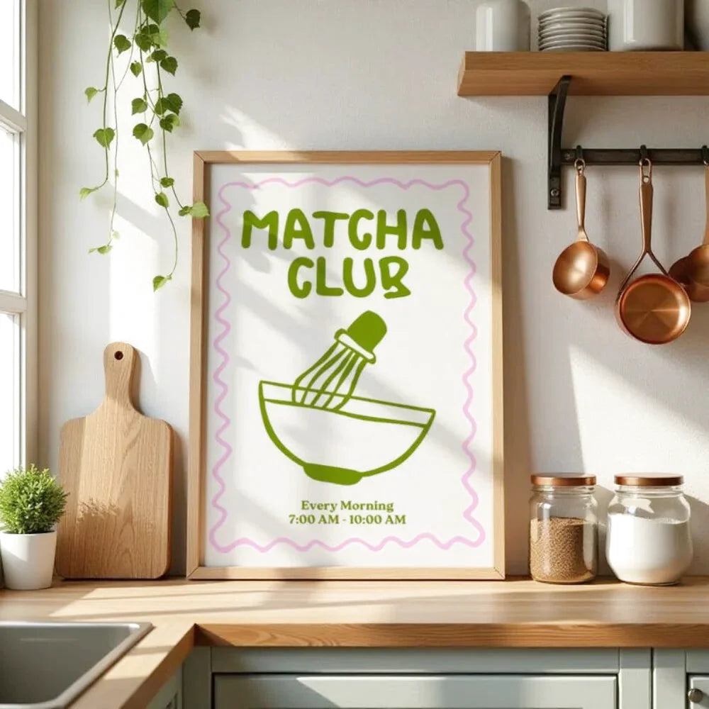 Poster Minimaliste Matcha Club