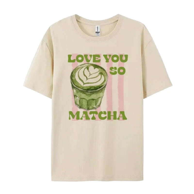 T-Shirt en Coton : Love You So Matcha