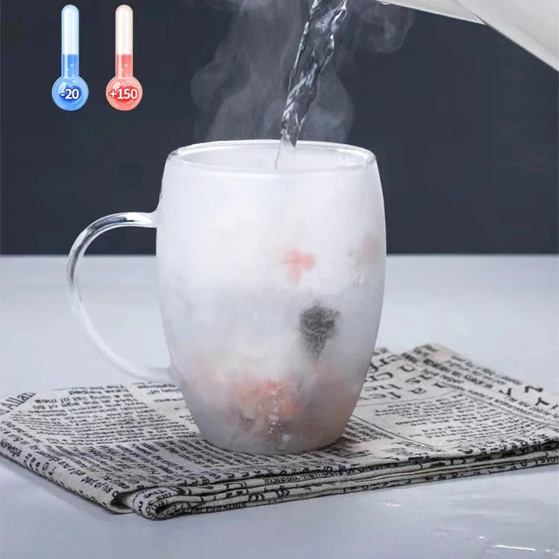 Tasse Transparente Fleurs Incrustées