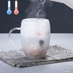 Tasse Transparente Fleurs Incrustées